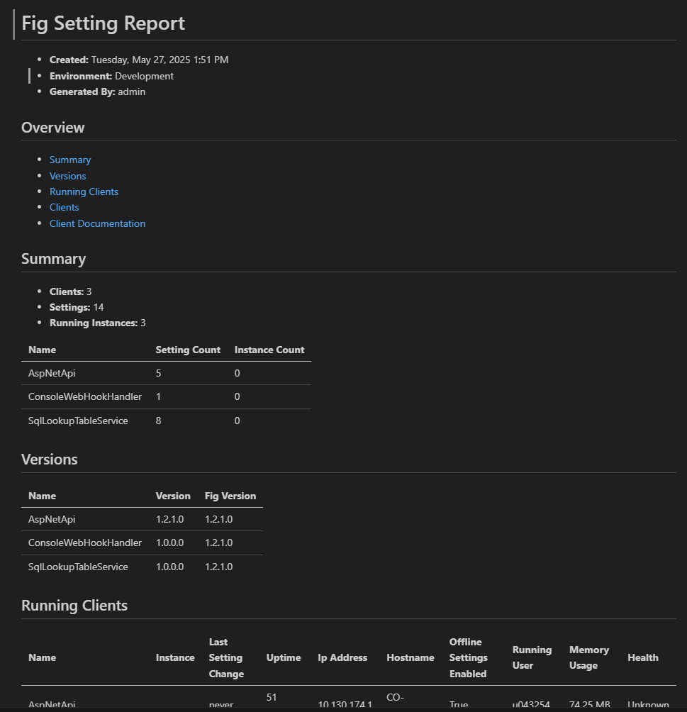 markdown report