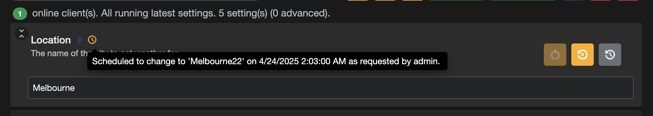 scheduled change icon